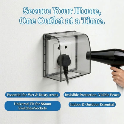 Clear Waterproof Socket Protection Cover – Splash-Resistant Outlet Shield for Home Use