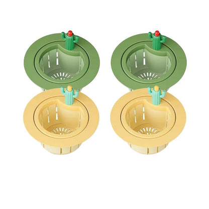 Cactus Sink Strainer: Stop Gross Clogs with One-Click Waste Disposal!