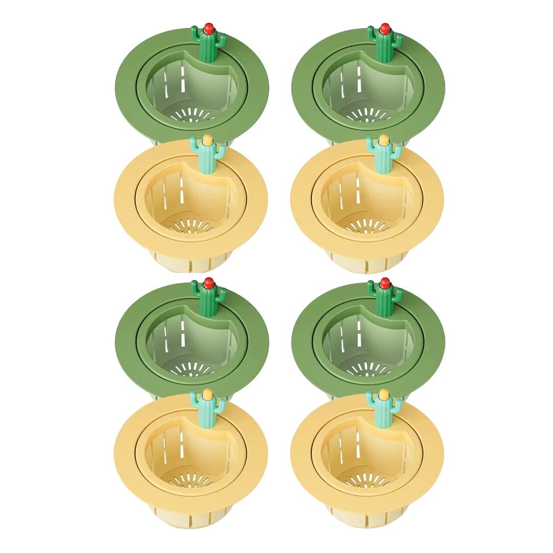 Cactus Sink Strainer: Stop Gross Clogs with One-Click Waste Disposal!
