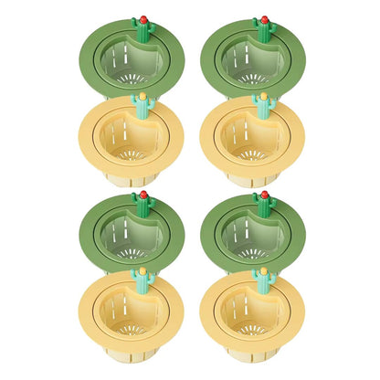 Cactus Sink Strainer: Stop Gross Clogs with One-Click Waste Disposal!