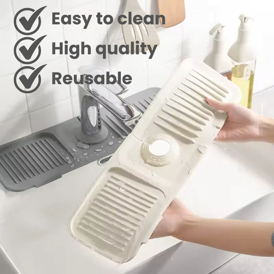 AquaShield™ Pro Silicone Sink Mat | No More Wet Countertops