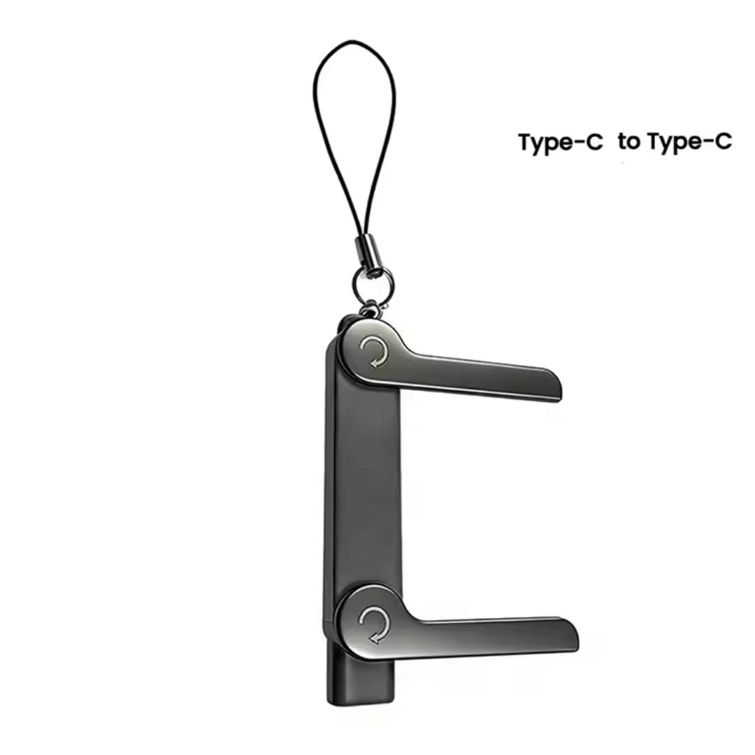 3-in-1 USB-C Adapter Phone Stand – PD 240W Fast Charging, Data Transfer & Foldable Holder