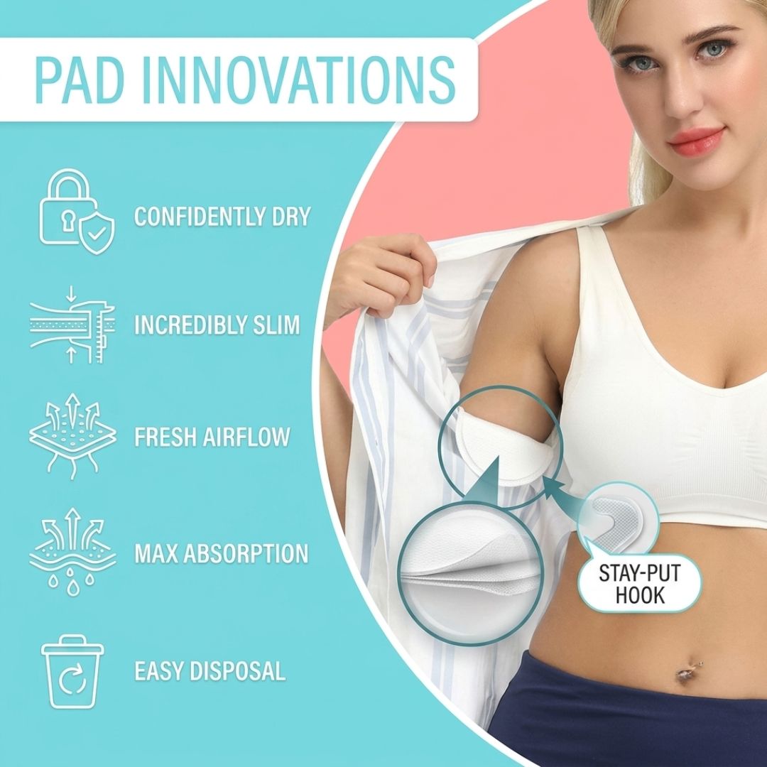 Ultra-Thin Disposable Underarm Sweat Pads – Invisible Shirt Protection