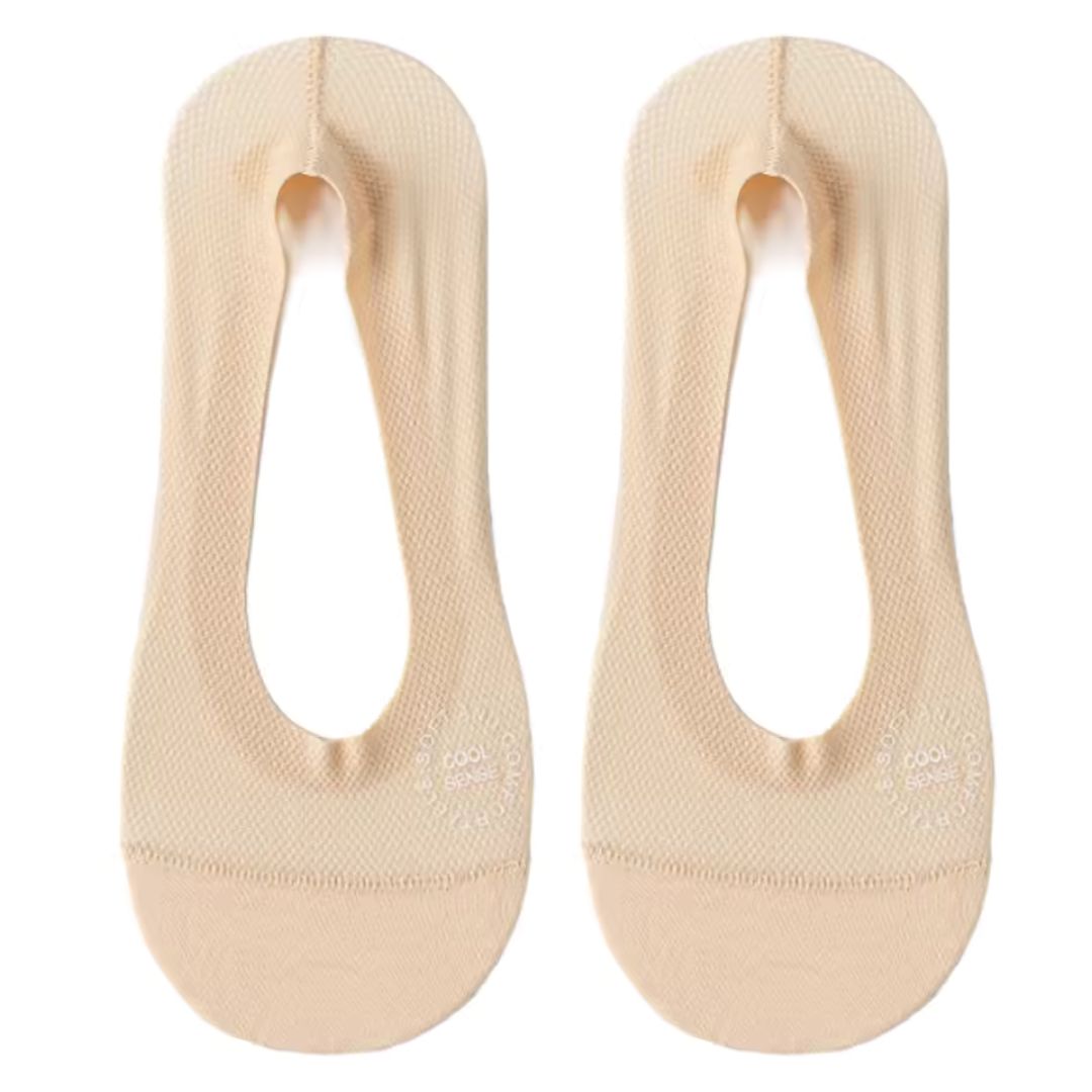 Ultra-Breathable No-Show Socks with Anti-Slip Heel Grip – Soft Low-Cut Mesh Footies