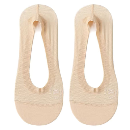 Ultra-Breathable No-Show Socks with Anti-Slip Heel Grip – Soft Low-Cut Mesh Footies