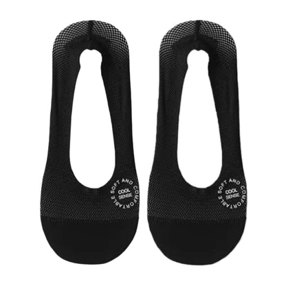 Ultra-Breathable No-Show Socks with Anti-Slip Heel Grip – Soft Low-Cut Mesh Footies