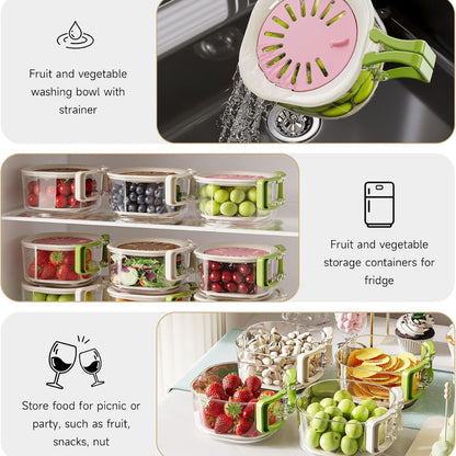 Rotating Wash & Drain Basket with Folding Handle – Rinse, Soak & Drain