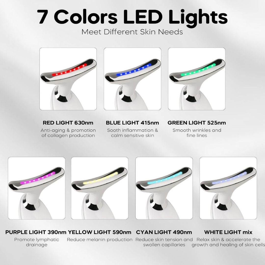LumiContour™ 7-Color LED Face & Neck Massager with EMS and Gentle Heat