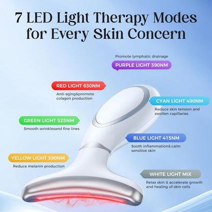 LumiContour™ 7-Color LED Face & Neck Massager with EMS and Gentle Heat