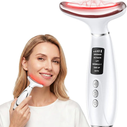 LumiContour™ 7-Color LED Face & Neck Massager with EMS and Gentle Heat