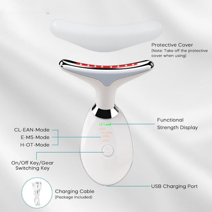 LumiContour™ 7-Color LED Face & Neck Massager with EMS and Gentle Heat