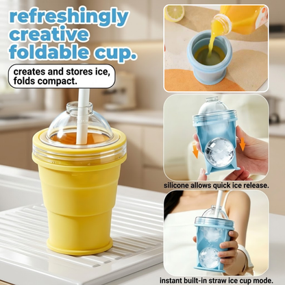 Special 30% Sales Today! Chill Anywhere: The Ultimate Portable Silicone Ice Sphere Mold Cup 🧊✨