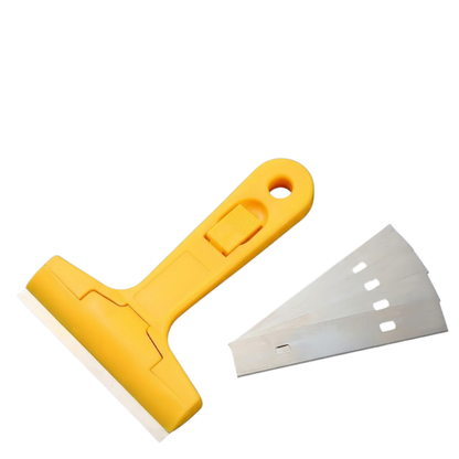 Multi-Purpose Cleaning Scraper for Grout Removal | Small Adhesive & Glue Scraper | Glass, Wood, and Tile Cleaning Tool Blade
