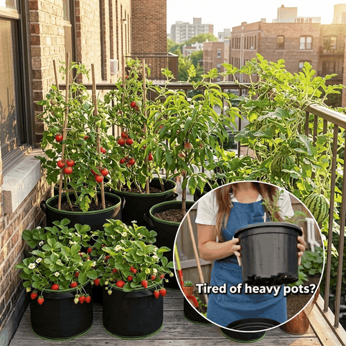 🌱 5-Pack 5 Gallon Grow Bags – Heavy Duty Aeration Fabric Pots with Handles for Vegetables, Flowers & Fruits 🪴