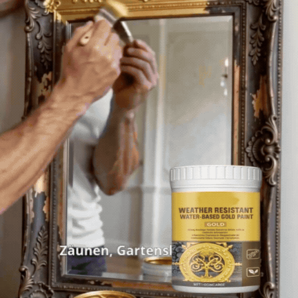 ✨ Premium Weather-Resistant Water-Based Gold Paint | High-Gloss Brilliant Finish ✨