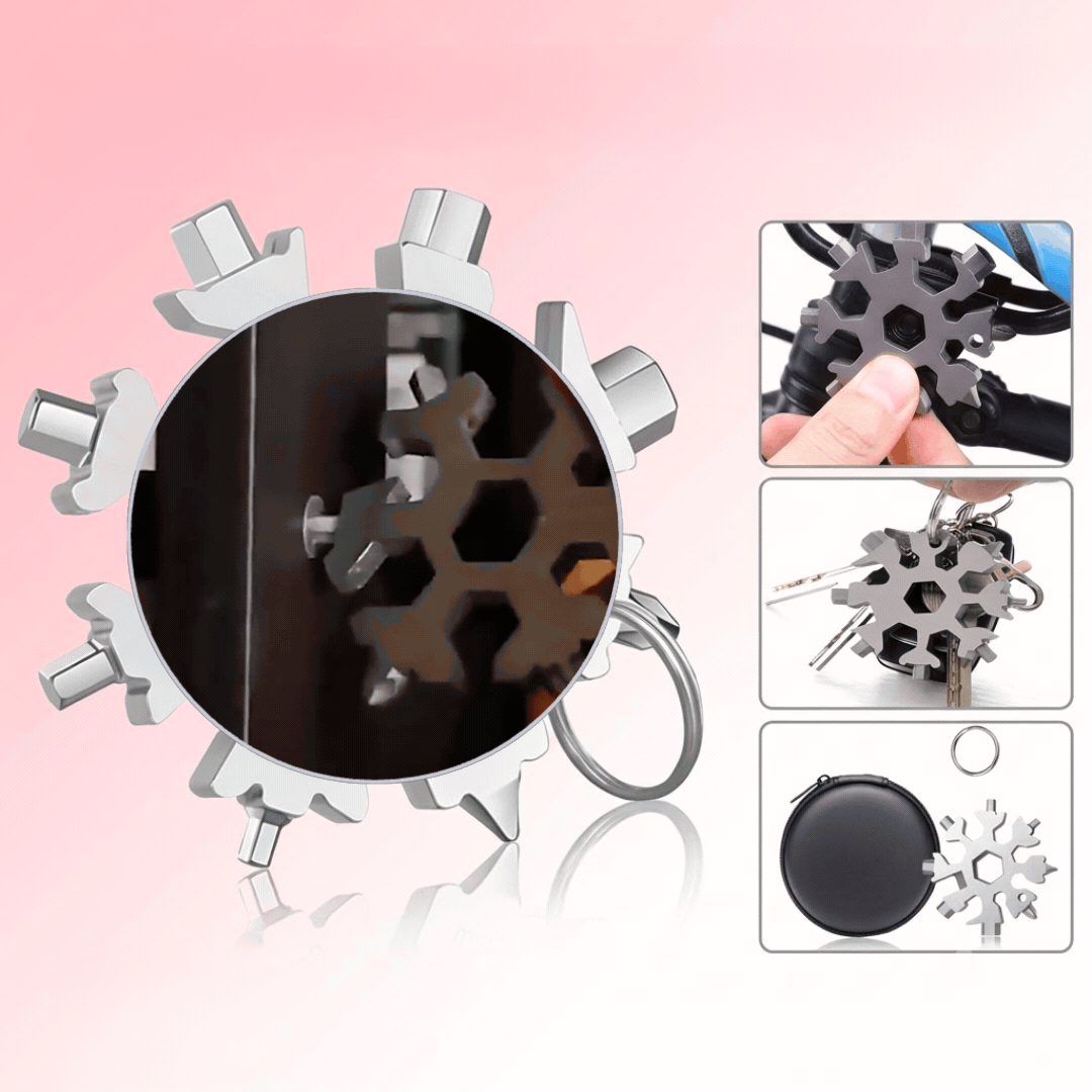 Viral 18-in-1 Snowflake Multi-Tool | Heavy-Duty Stainless Steel EDC Wrench, Screwdriver & Bottle Opener
