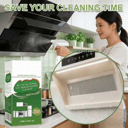 Effortless Grease Removal — Stoves, Range Hoods, & Sinks — Powerful Enzyme Action: Multifunctional Kitchen Appliance Cleaner