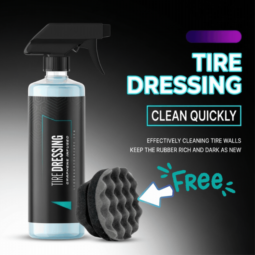 Free Sponge on Graphene Tire Dressing & Ceramic Spray | Waterproof High-Gloss Shine