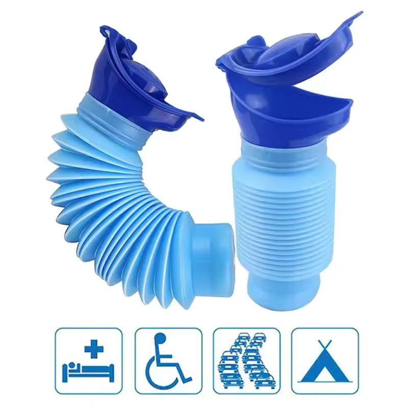 Portable Foldable Travel Urinal – 750ml Leak-Resistant Emergency Bottle For Cars, Camping & Road Trips