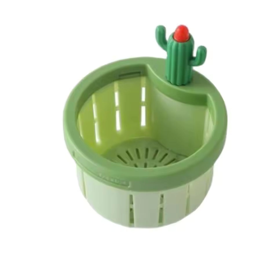 Cactus Sink Strainer: Stop Gross Clogs with One-Click Waste Disposal!