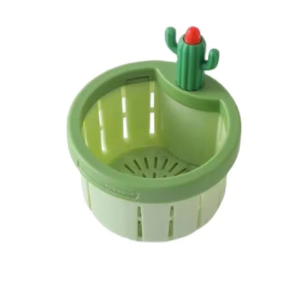 Cactus Sink Strainer: Stop Gross Clogs with One-Click Waste Disposal!
