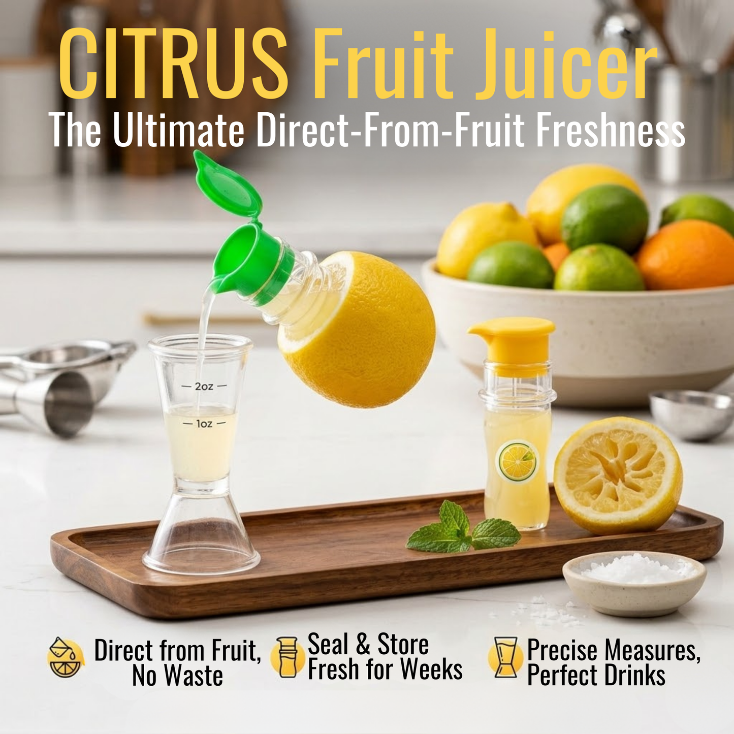 SqueezeSmart™ PurePress Lemon & Orange Juicer