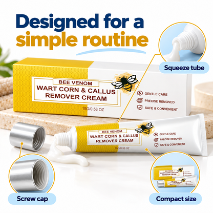 Bee Venom Corn & Callus Remover Cream: Gentle, Precise & Safe Foot Care Routine (15g)