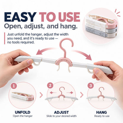 Foldable Telescopic Clothes Hanger