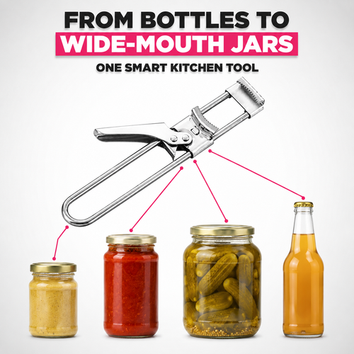 Adjustable Multifunctional Stainless Steel Can Opener
