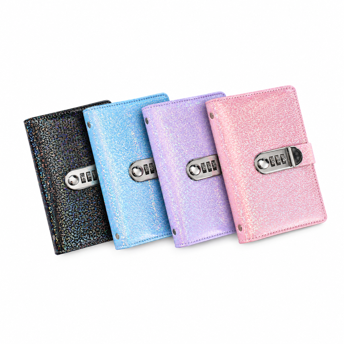 Glitter Password Lock Budget Binder