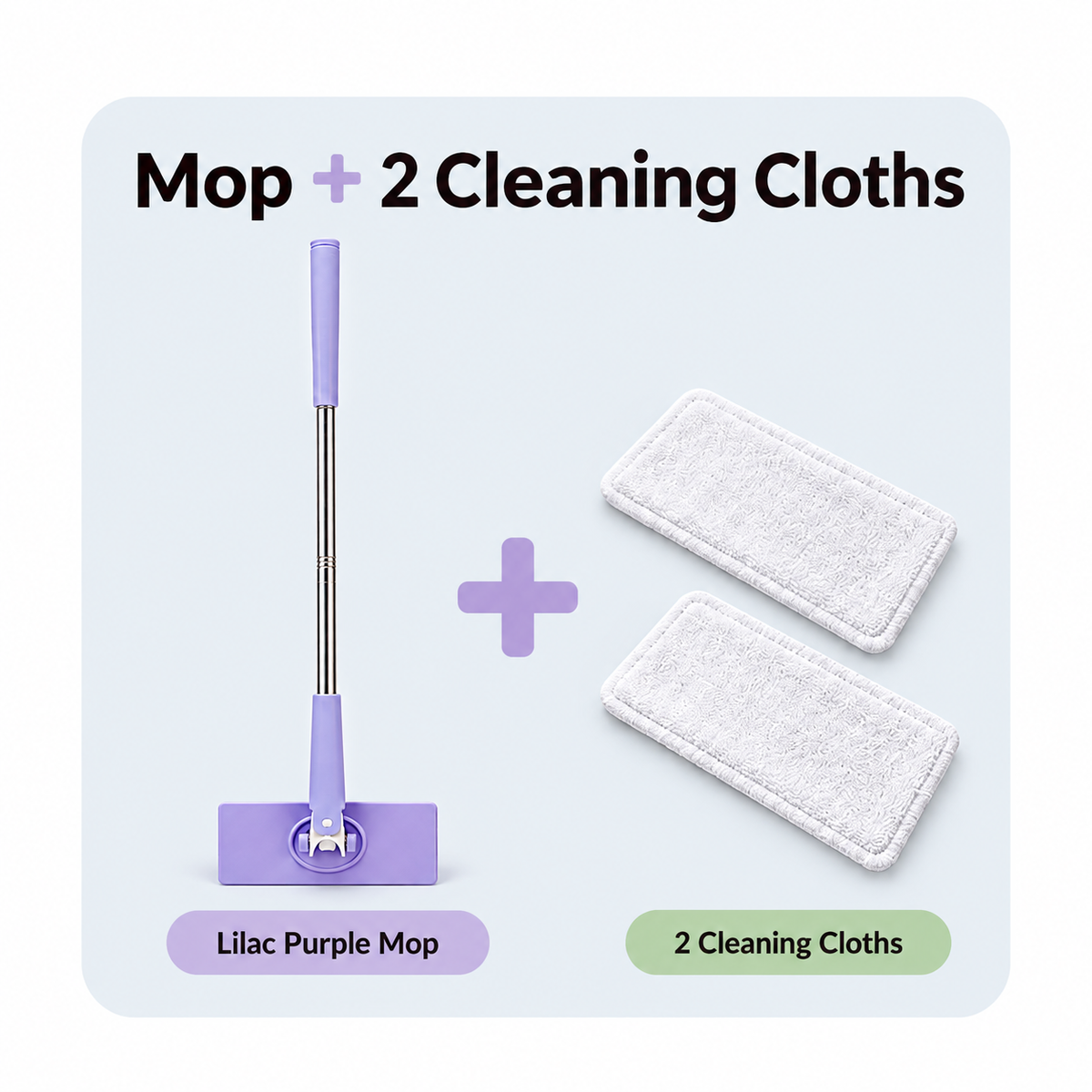 Ultra-Glide 360° Clip-On Mop | Electrostatic Dusting & Hands-Free Towel Release
