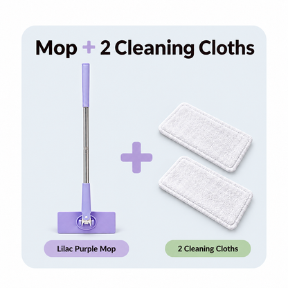 Ultra-Glide 360° Clip-On Mop | Electrostatic Dusting & Hands-Free Towel Release