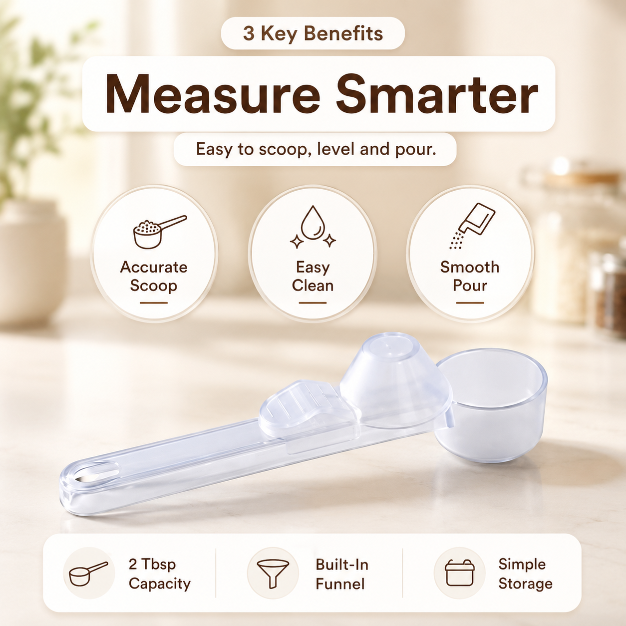 1PC White Spoon