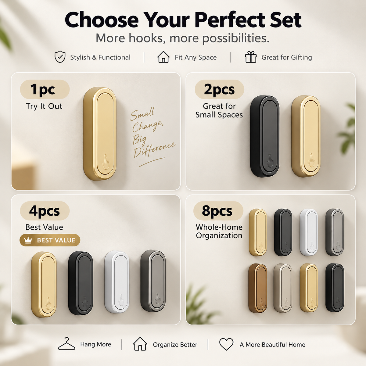 Foldable Wall Hook – Space-Saving Metal Organizer for Bags, Coats & Everyday Essentials