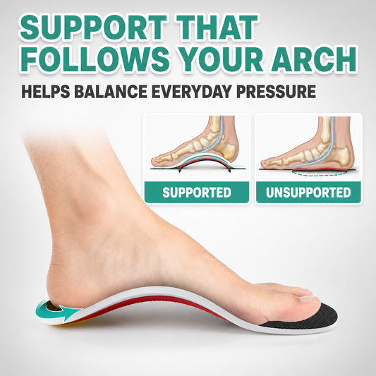 ErgoSteg™ Premium Orthotic Arch Support Insoles - Ultimate Relief for Plantar Fasciitis & Everyday Foot Pain