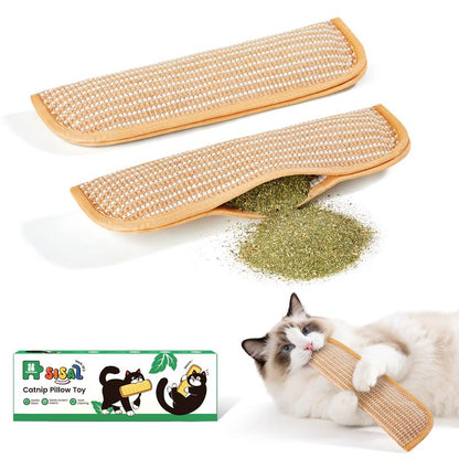 Potaroma Catnip Kicker Toy: 6000mg Organic Catnip & Durable Sisal Scratching Toy for Indoor Cats & Kittens