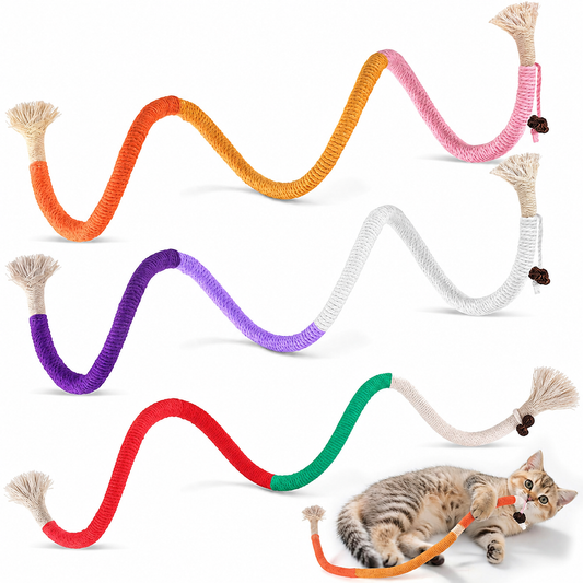 Catnip Chew Rope Kicker Toy – 19.5in / 50cm, Teeth Cleaning for Cats
