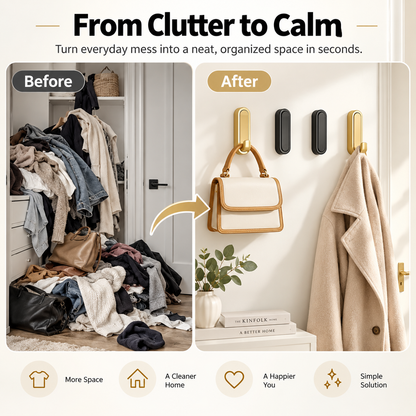 Foldable Wall Hook – Space-Saving Metal Organizer for Bags, Coats & Everyday Essentials