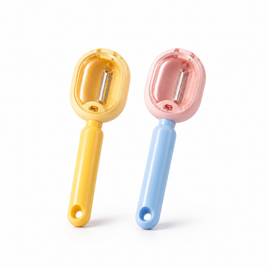 New Manual Peel-and-Store Peeler One-Click Blade Retraction Stainless Steel Blade